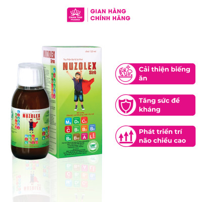 [Chính Hãng] Siro Ăn Ngon Cho Trẻ Nuzolex 120ml - Bổ Sung Vitamin Và Khoáng Chất