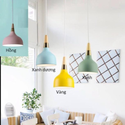 Đèn thả bàn ăn đa màu sắc, đèn trang trí