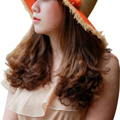 Nón rộng vành chống nắng Zigzag HAT00201 vàng rơm