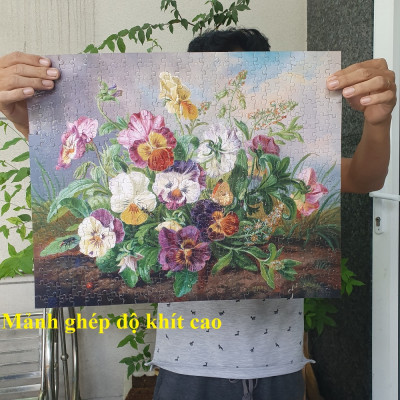 Bộ tranh xếp hình cao cấp 1000 mảnh ghép – Vườn Hoa Tulip (50x79cm)