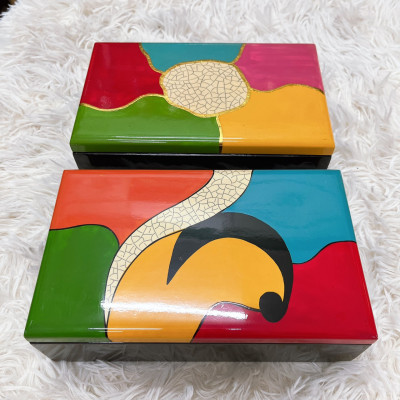 Hộp sơn mài chữ nhật cao cấp đa năng đựng đồ vật, làm quà tặng ý nghĩa size 20x12x6 cm