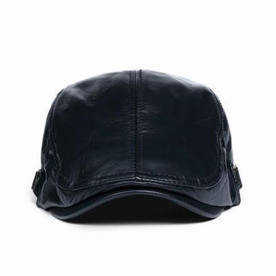 Mũ/ Nón beret nam da cừu cao cấp BHY1903 Điều chỉnh được, Mỏng mềm, thoáng khí, không bong tróc