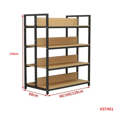 Kệ trưng bày sản phẩm, hàng hóa , kệ trang trí khung sắt mặt gỗ  KST401 - Nội thất lắp ráp Viễn Đông Adv