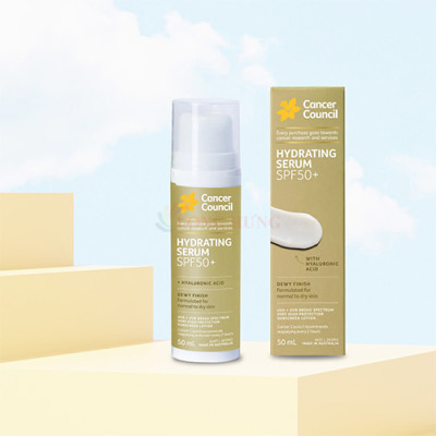 Tinh chất chống nắng cấp ẩm Cancer Council Hydrating Serum SPF50+ (50ml) - Hàng chính hãng