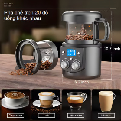 Máy rang hạt cà phê công nghệ gia nhiệt không khí chuyên nghiệp Cafemasy CCR-305D cao cấp - Hàng Chính Hãng