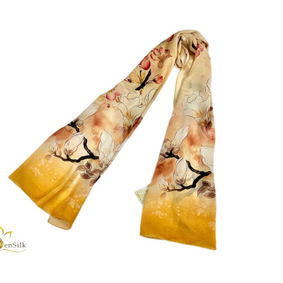 Khăn Lụa in SenSilk KLDI04 - Vietnam Gift - Lụa Tơ Tằm in Kỹ Thuật Số 180x55cm - Quà Tặng Doanh Nhân