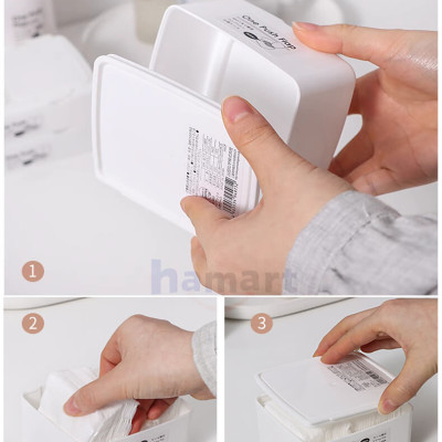Hộp Đựng Tăm Bông Tẩy Trang Mini Storage Box Nhựa ABS Nắp Kín Tự Động Chống Ẩm Mốc