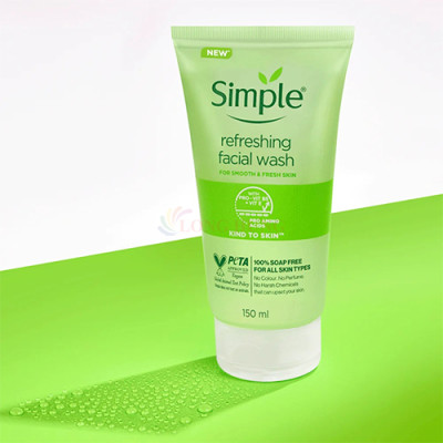Sữa rửa mặt Simple Refreshing Facial Wash giúp làm sạch cho da nhạy cảm (50ml/150ml) - Hàng chính hãng