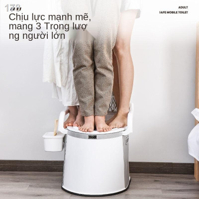Bồn cầu di động loại lớn đa chức năng cho người già, bà bầu ,người bệnh tiện lợi chất liệu nhựa abs cao cấp có tay vịn đệm tựa lưng, Ghế Ngồi toilet Khử Mùi Tiện Dụng