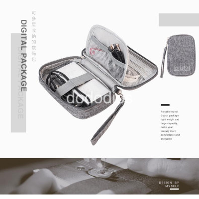 Túi đựng phụ kiện công nghệ đựng pin sạc dự phòng, điện thoại, cáp sạc usb, tai nghe có quai cầm, [Loại cao cấp - Màu Đen] Túi Đựng Phụ Kiện Công Nghệ Có Quai Cầm, Chống Nước - Hàng Chính Hãng dododios