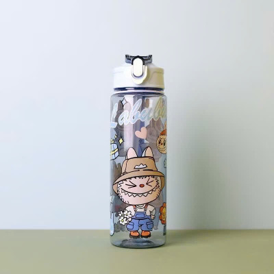 Bình Nước Học Sinh 750ml Hoạt Hình LABUBU Dễ Thương, Bình Đựng Nước Có Ống Hút Cho Bé - HÀNG CHÍNH HÃNG MINIIN