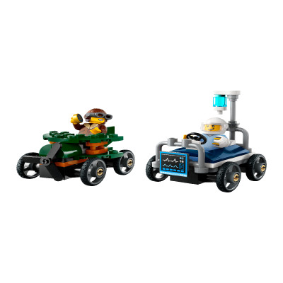 LEGO CITY 60459 Đồ Chơi Lắp Ráp Bộ Đôi Máy Bay Vs Xe Cấp Cứu Di Động (70 chi tiết)