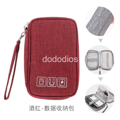 Túi đựng phụ kiện công nghệ đựng pin sạc dự phòng, điện thoại, cáp sạc usb, tai nghe có quai cầm, [Loại cao cấp - Màu Đen] Túi Đựng Phụ Kiện Công Nghệ Có Quai Cầm, Chống Nước - Hàng Chính Hãng dododios
