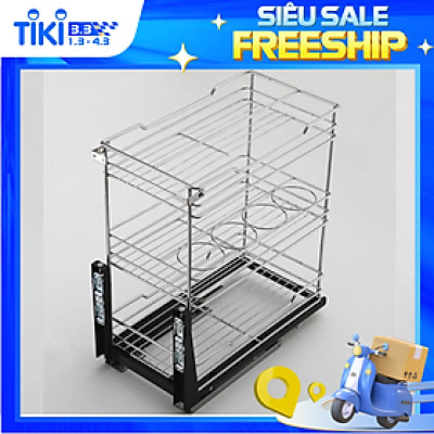 Kệ đựng gia vị chai lọ Ecalite EL-NP30B - Tủ ngang 300mm - Hàng chính hãng