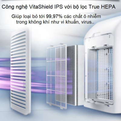 Máy lọc không khí 2 trong 1 Philips Series 3000 AC2726/00 kèm chức năng tạo độ ẩm- hàng nhập khẩu 