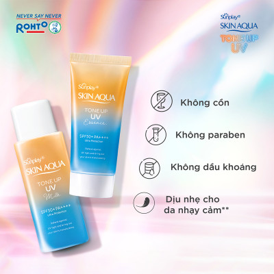 Kem chống nắng nâng tông Skin Aqua Tone up Latte Beige cho mọi tông da, dạng tinh chất Sunplay Skin Aqua Tone Up UV Essence Latte Beige SPF 50+ PA++++ 50g