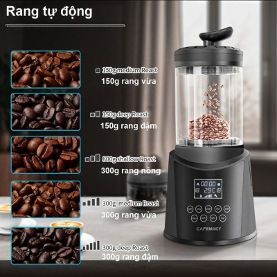 Máy rang hạt cà phê công nghệ gia nhiệt không khí chuyên nghiệp thương hiệu Mỹ Cafemasy SCR-306 - Hàng nhập khẩu