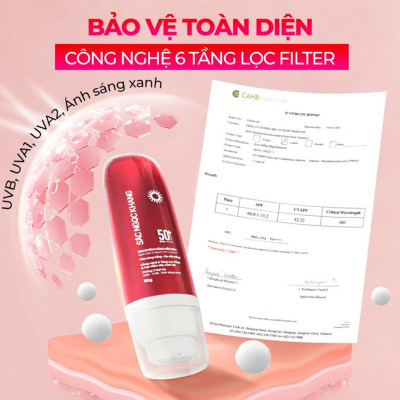 [Mới] Kem Chống Nắng Kiềm Dầu SẮC NGỌC KHANG 50g - bảo vệ toàn diện, kiểm soát bóng dầu hiệu quả