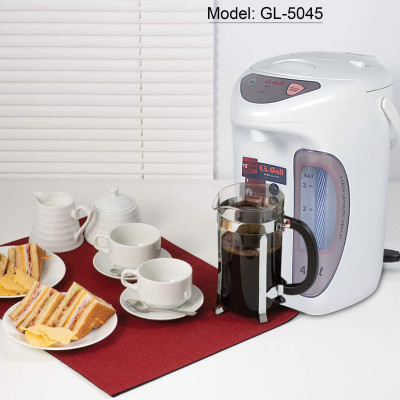 Bình thủy điện Gali GL-5045 dung tích 4.5 lít, phích cấu tạo 2 lớp thân ngoài nhựa, ruột inox 304, hàng chính hãng 100% Gali, bảo hành 24 tháng