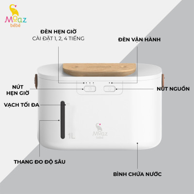 Máy phun sương tạo ẩm Moaz BéBé MB - 065 bảo hành 12 tháng Hàng Chính Hãng