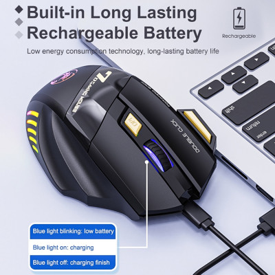 Chuột Không Dây cao cấp không nghe tiếng click iMice GW-X7 pin sạc - miếng lót chuột