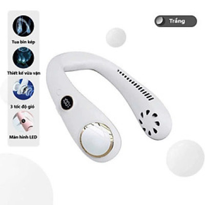 Quạtt Không Cánh Đeo Cổ Điều Hòa Mini Màn Hình LED Hiện Đại – Mát Lạnh Mọi Lúc, Nhẹ Nhàng Mang Theo , đèn ốp trần