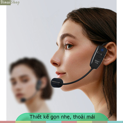 XXD-2L/ 4L - Bộ 2 Micro Cài Tai Không Dây UHF Cho Loa Trợ Giảng, Amply, Thiết Bị Thu Phát, Sử Dụng 6 Giờ, Phạm Vi 50m- Hàng chính hãng