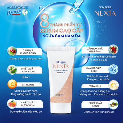 Serum chống nắng ngăn sạm, nám da Skin Aqua Nexta Shield Serum UV Essence SPF50+ PA++++ 50g ( dạng tinh chất)