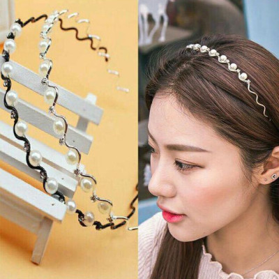 Combo 2 Bờm Tóc Ngọc Trai Nhân Tạo Đính Đá Sang Chảnh