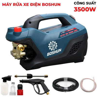 Máy Rửa Xe Chỉnh Áp BOSHUN BS-PW3500W, Công Suất 3500W, Có Chỉnh Áp, Dây Xịt Dài 15M