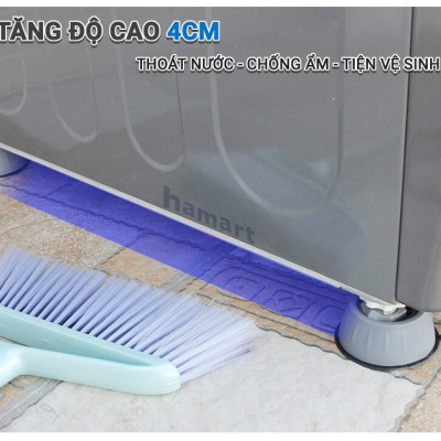 COMBO 4 Đế Kê Chân Máy Giặt Chống Rung Chống Ồn TPU Chân Kê Tủ Lạnh Nội Thất Chịu Tải Lớn Tiện Lợi
