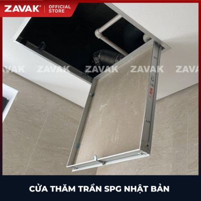 Nắp cửa thăm trần thạch cao 45x45cm SPG-68345 - Nhật Bản, Khung nhôm có bản lề mở thả xuống, sơn tĩnh điện màu Trắng. 