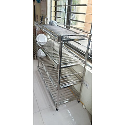 kệ để đồ nhà bếp inox 4 tầng c 100 ,d 79 ,s40 