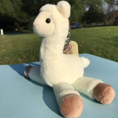 Móc khóa thú nhồi bông lạc đà chân dài treo balo, túi xách, điện thoại