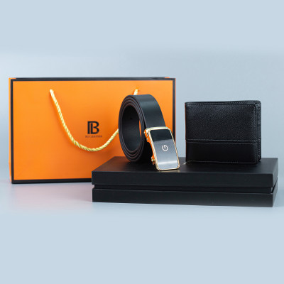 Combo ví thắt lưng nam CB102 Bụi Leather – da bò thật 100%, bảo hành 12 tháng