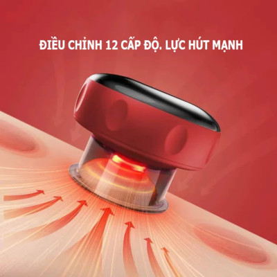 Máy Giác Hơi Điện Cầm Tay 6 Chế Độ, Hàng Nhật - Massage Giảm Đau và Tăng Cường Lưu Thông Khí Huyết