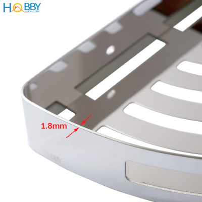 Kệ góc nhà tắm inox 304 loại dày 1.8mm mẫu khoan Hobby Home Decor KG2