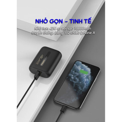 Sạc Dự Phòng Pisen Quick - Power Tiny 20W 10000mAh - Pisen TS-D304 - Màu Trắng