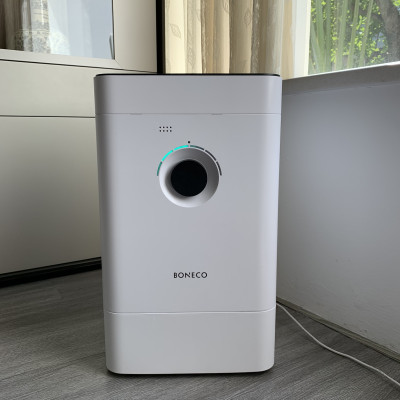 Máy Lọc Không Khí Tạo Ẩm BONECO H300 Khuếch Tán Xông Tinh Dầu Thơm, Tạo Độ Ẩm Phòng Ngủ, Lọc Bụi, Kháng Vi Khuẩn, Kết Nối Blutooth Điều Khiển Từ Xa - Hàng Chính Hãng