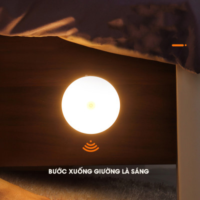 Đèn LED cảm ứng, cảm biến thông minh không dây, Pin sạc, nhận diện người có nam châm gắn tường xoay 360 độ làm đèn học, cho phòng ngủ, nhà vệ sinh, cho tủ quần áo, cầu thang, ban công, hành lang - MH2011