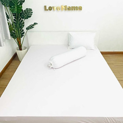 Ga chống thấm màu trắng trơn LoveMama chống thấm nước mềm mại thoáng mát