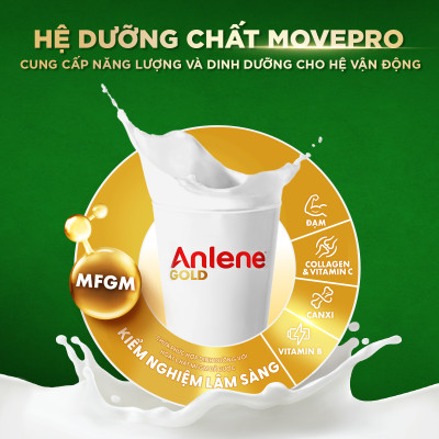 Bao bì mới - Combo 4 Sữa Bột Anlene Gold Hương Vanilla (Hộp Giấy 1,2kg)