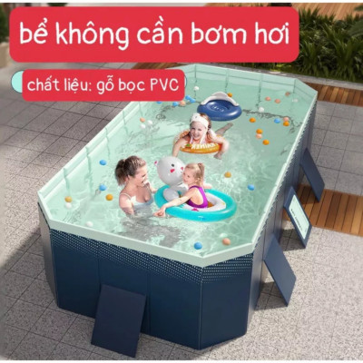 Bể bơi không cần bơm, có thể gấp gọn dễ dàng tiết kiệm diện tích phù hợp cho cả gia đình