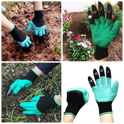 Bao tay làm vườn Găng tay chuyên dụng làm vườn có móng vuốt, chống thấm nước , Cao su Latex co giãn đàn hồi tốt siêu bền