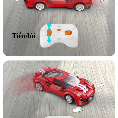 Bộ Đồ Chơi Lắp Ghép Xe Đua Thể Thao Ferrari 488 Race Car Với 306 Chi Tiết, Bộ Đồ Chơi Mô Hình Xe Đua Thể Thao Điều Khiển Từ Xa RC, Bộ Đồ Chơi Xếp Hình Xe Đua Thể Thao Ferrari 488 Cao Cấp Với 306 Chi Tiết - Chính Hãng BABYBOSS.