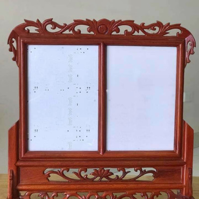 Khung ảnh thờ đôi bằng gỗ hương kt lồng ảnh 21×31cm