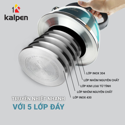 Ấm đun nước Inox 304 cao cấp Kalpen KK03 dung tích 3L dùng bếp từ chuẩn Đức - Hàng chính hãng