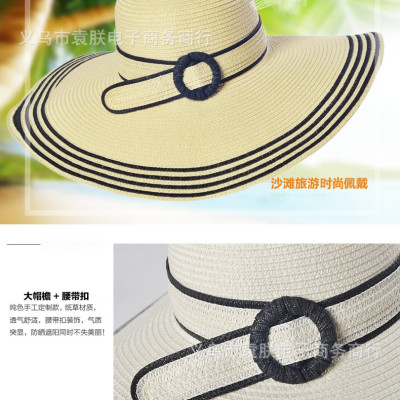 Nón mũ rộng vành nữ đi biển đẹp mũ chống nắng đi du lịch dã ngoại Chất liệu cói dona23080102