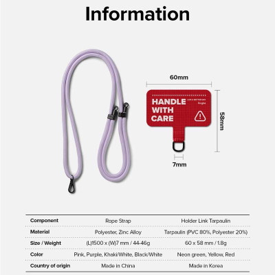 Dây đeo điện thoại RINGKE Holder Link Strap | Tarpaulin - Hàng Chính Hãng