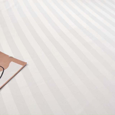 Bộ Ga Gối Cotton Kẻ 3F Lidaco Chuyên Dụng Cho Homestay, Khách Sạn - Trắng